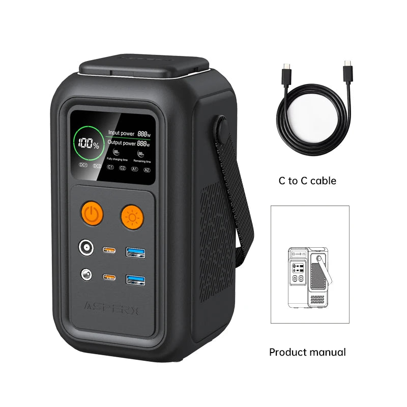 CTOLITY 200W Portable Power Station 192Wh Lifepo4