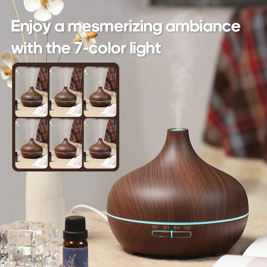 Kinscoter Wood Grain Aromatherapy Diffuser USB Humidifier