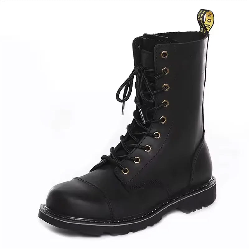 KOWMCN Unisex Cowhide Hiking Shoes Waterproof Tactical Boots