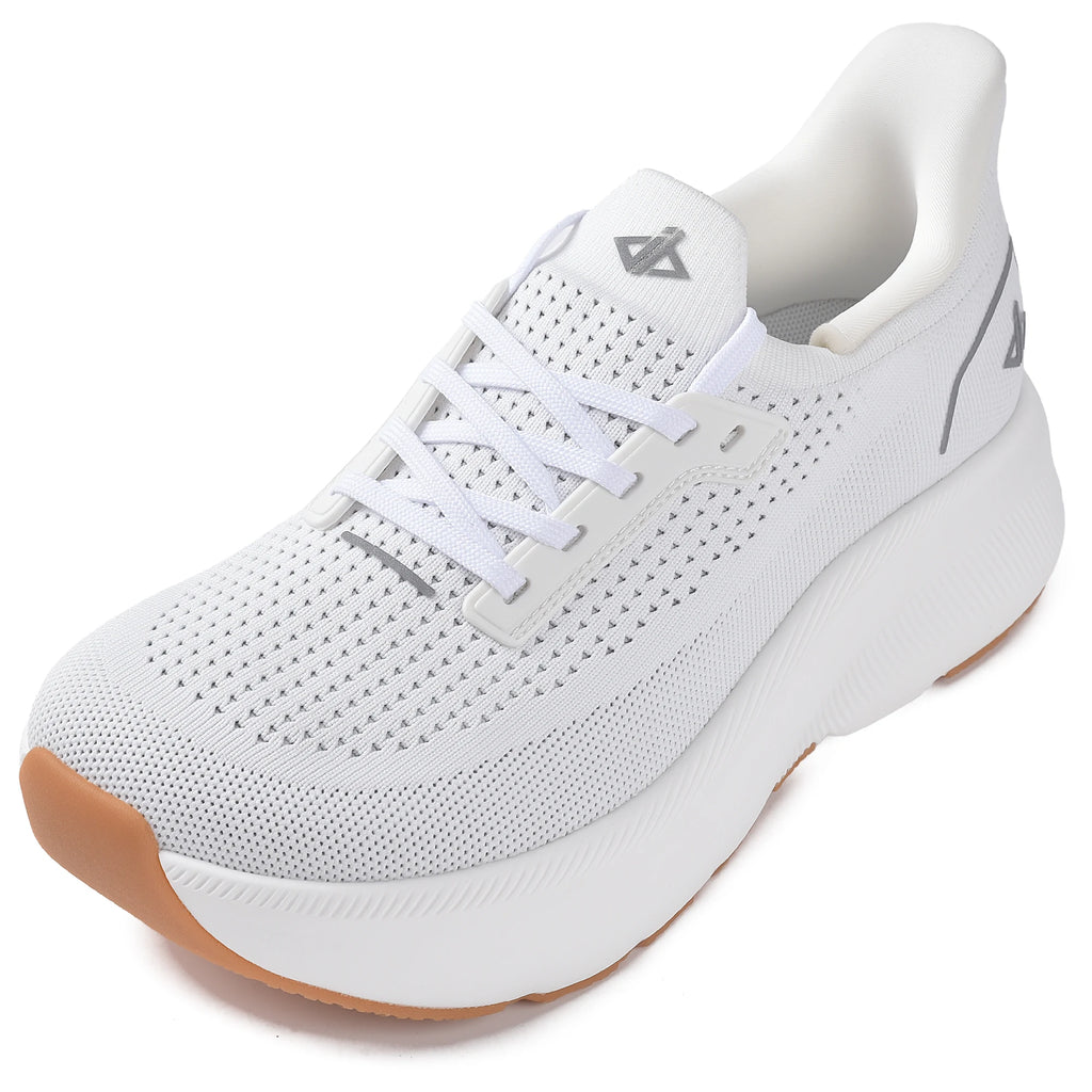 NONECN Womens Wide Toe Box Slip-On Sneakers With Arch Support