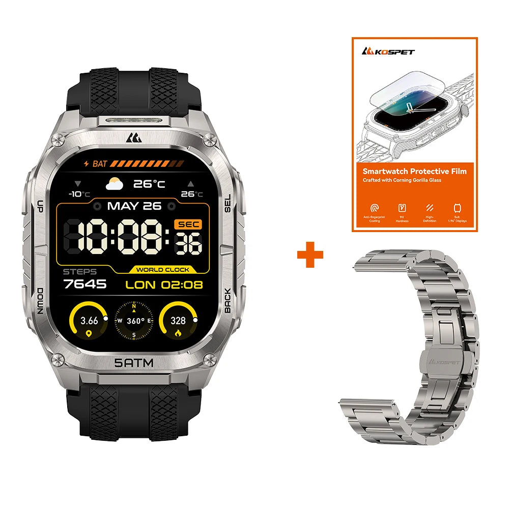 KOSPET Tank M4C Rugged Smartwatch With GPS Military Grade