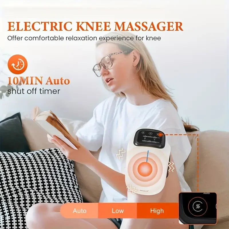 OpeningSmile Cordless Knee Massager With Heat And Vibration LED Screen