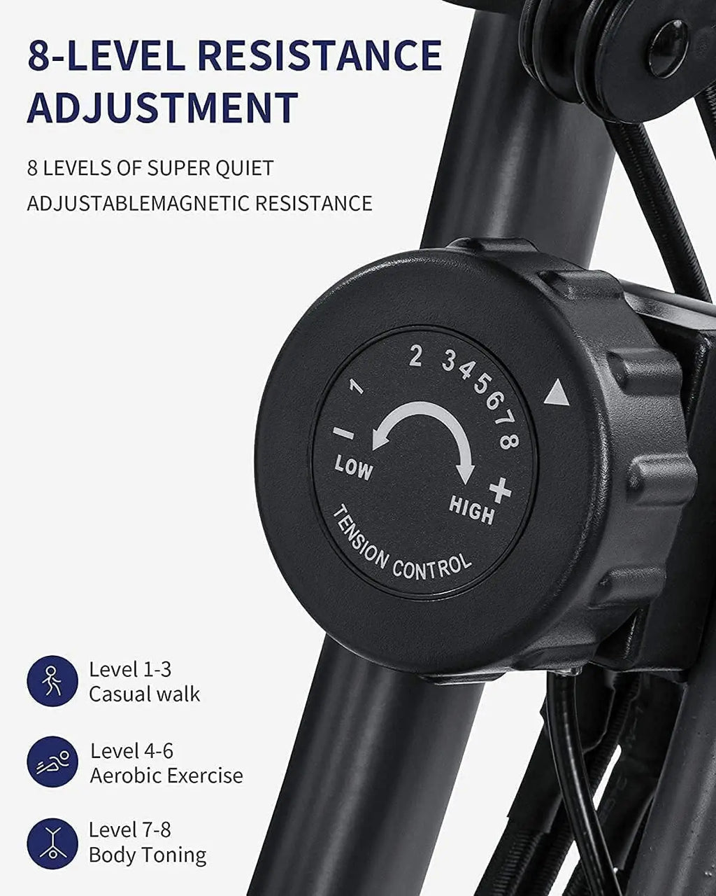 Folding Magnetic Exercise Bike With Pulse Sensor LCD Monitor