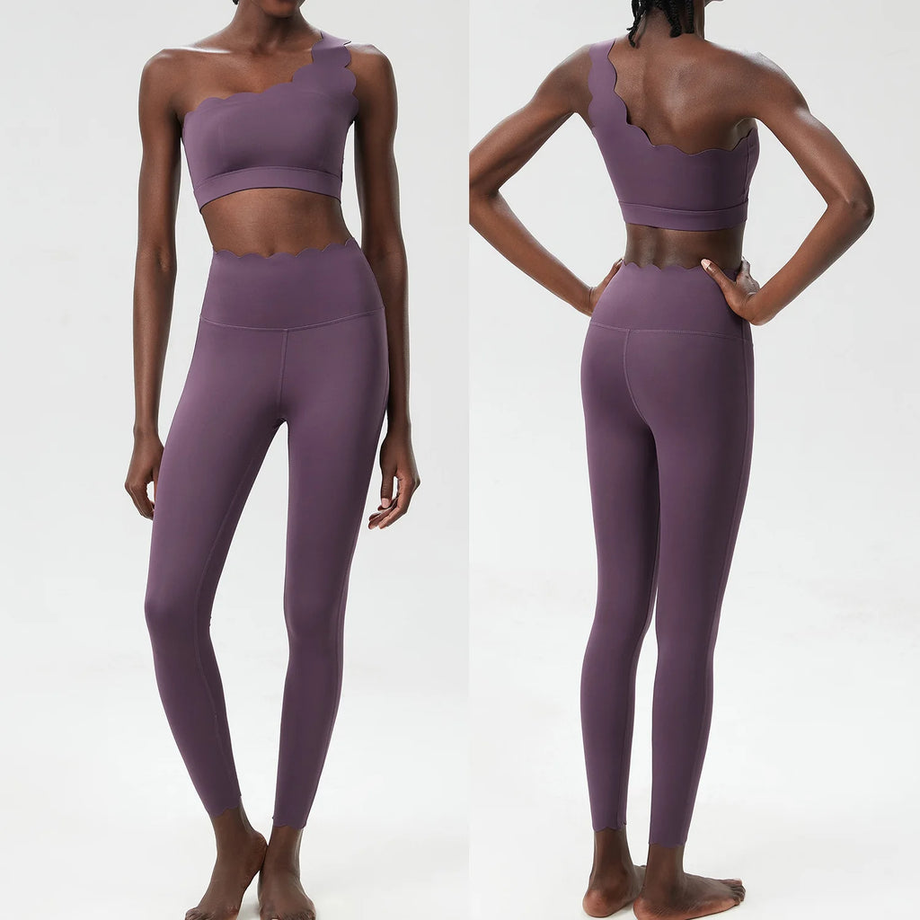 Two Piece Women's Fitness Yoga Set Quick Dry Breathable Sportswear