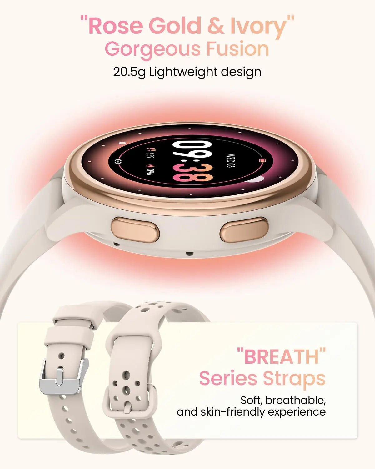AnyloopCa Women Smartwatch FitnessTracker Bluetooth53 Calls HealthMonitor Faces Wellness