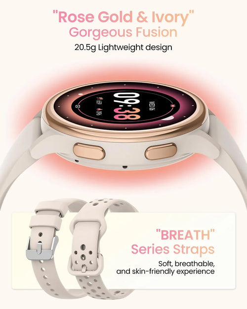 AnyloopCa Women Smartwatch FitnessTracker Bluetooth53 Calls HealthMonitor Faces Wellness