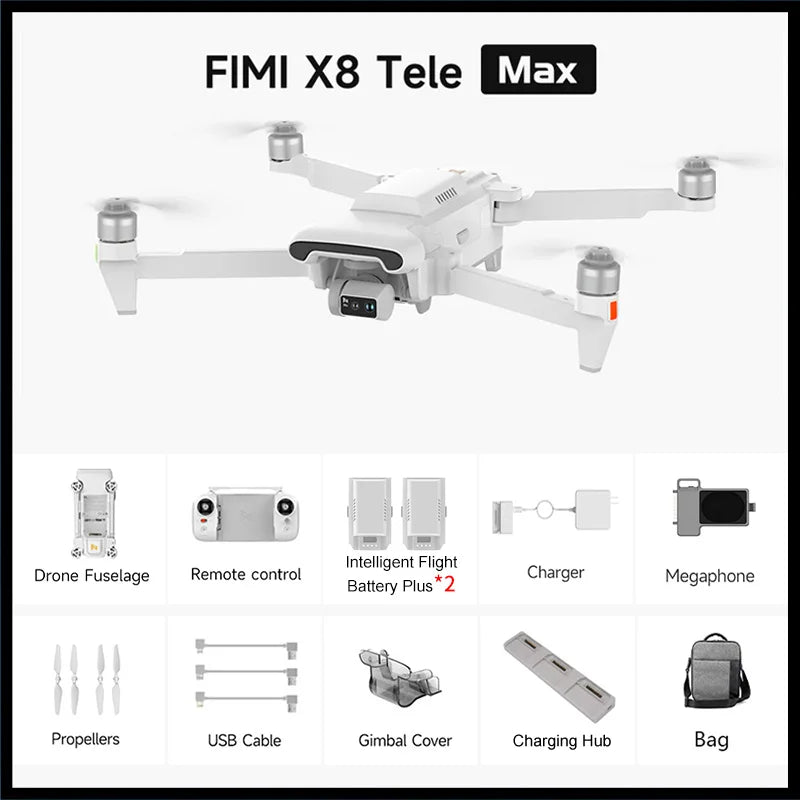 FIMI X8 TeleMax Drone 4K HDR Camera with GPS ProLine
