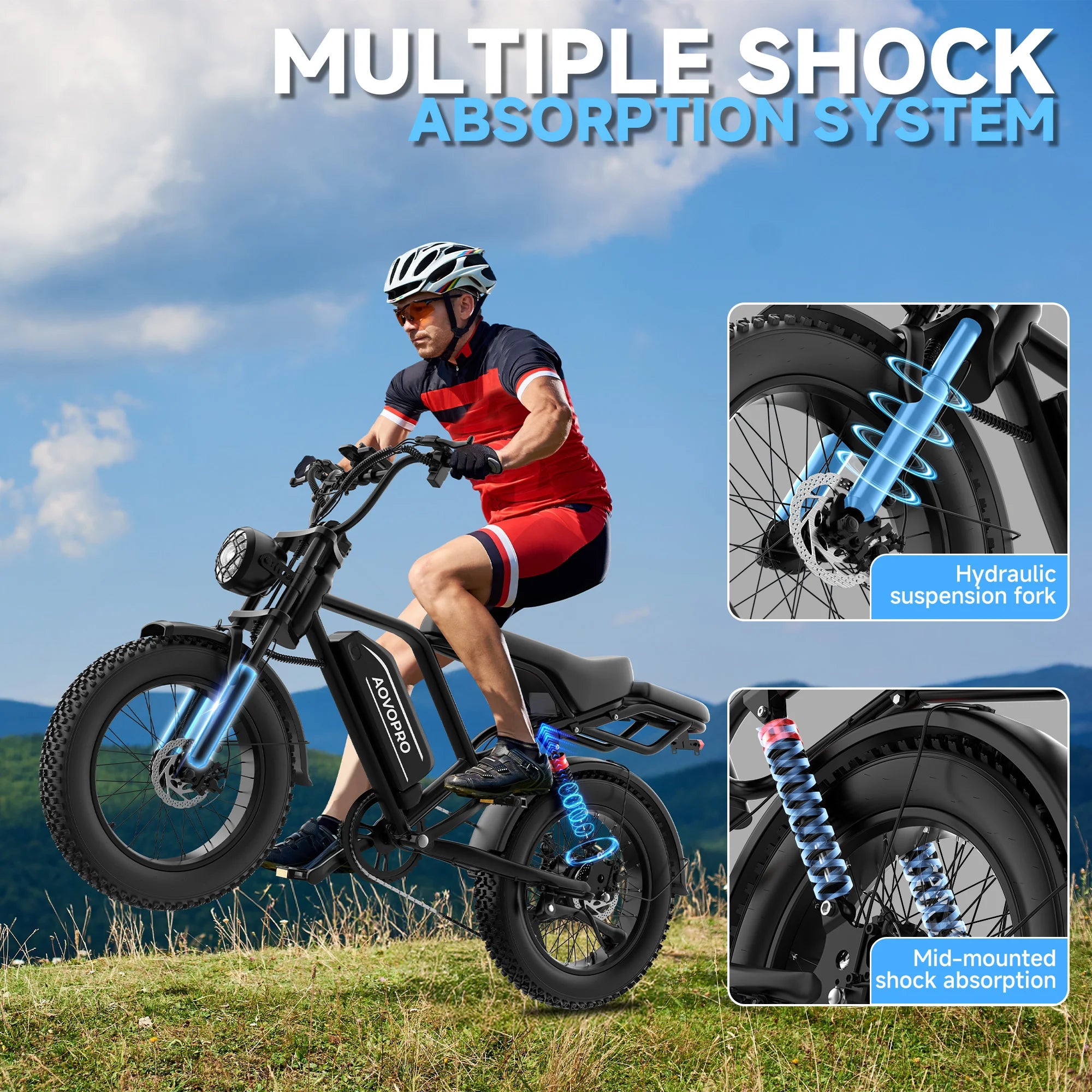 AOVOPRO AP20 Electric Scooter 1500W 48V 70 Mile Range