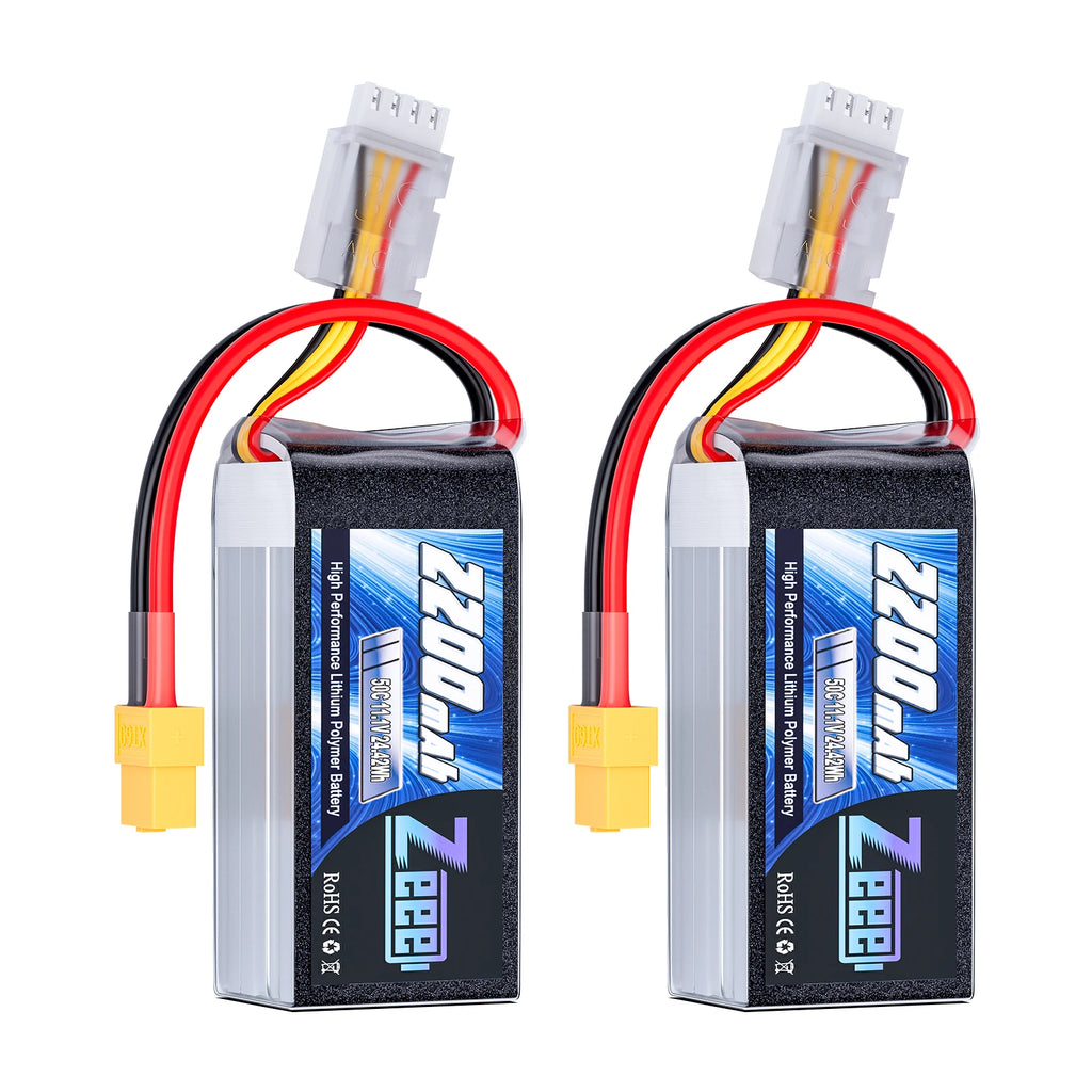 ZEEE 3S 2200mAh Shorty LiPo Battery 11.1V 50C XT60 Plug