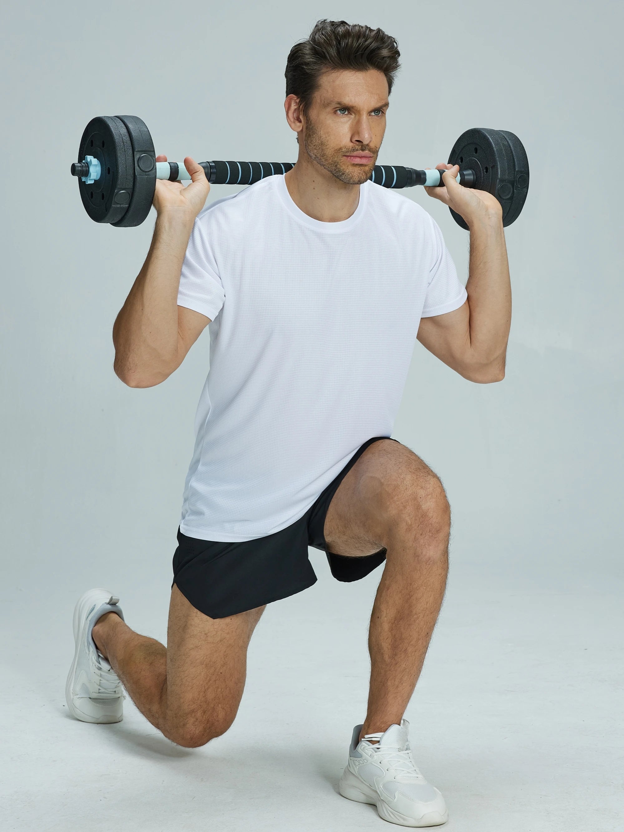 NONECN 5 Pack Men's Leisure Quick Drying Short Sleeve Tee