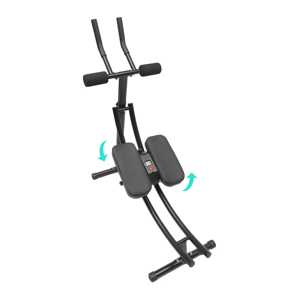 Foldable Ab Exercise Machine With 3 Gears 0 To 180 Rotation LED Display Home Gym