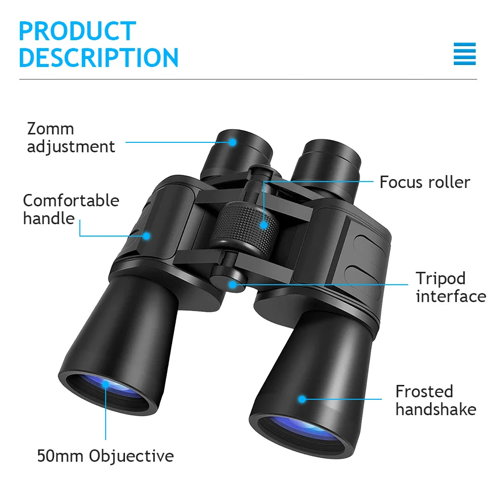 Professional HD Binoculars With Day Night Vision And BAK4 Prism