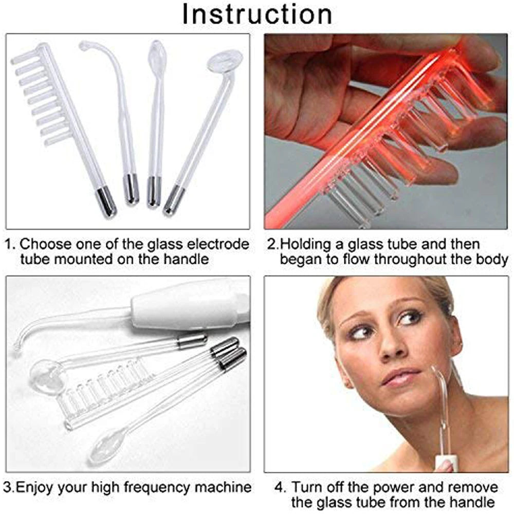 AOKO 4 In 1 High Frequency Facial Rejuvenation Wand