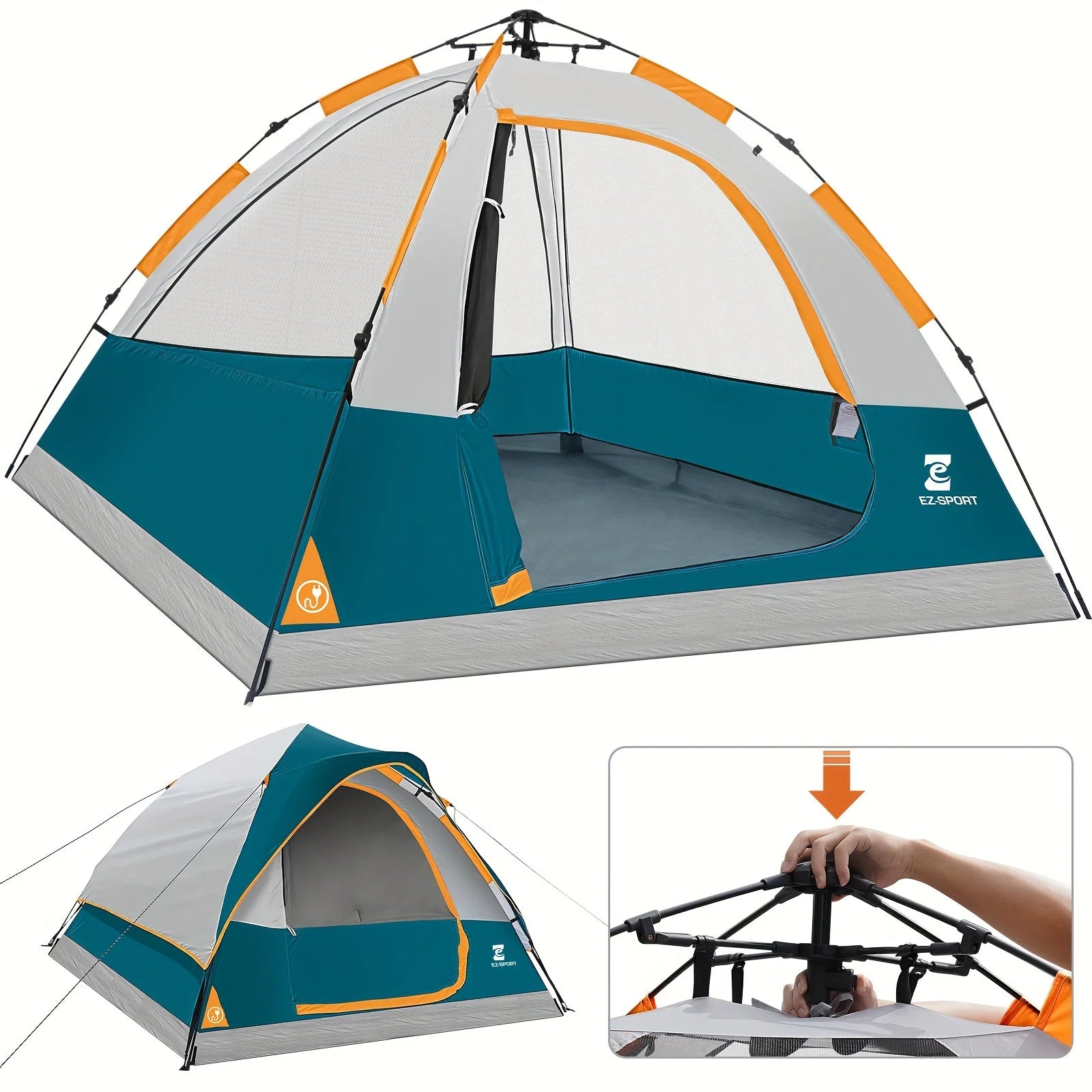Unp Pop Up Camping Tent Instant Setup With Rain Fly Waterproof