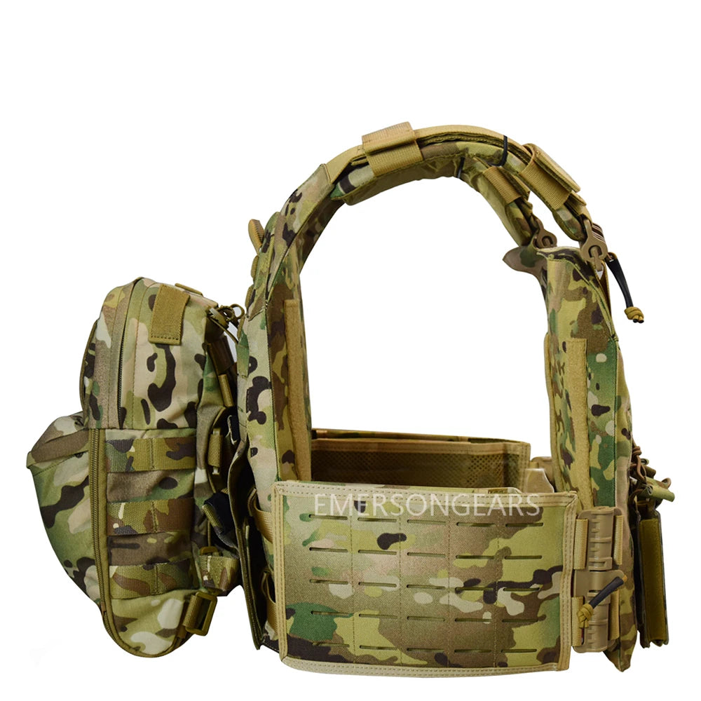 EMERSONGEARSCN Laser Cut Nylon Quick Release Vest With Hydration Backpack