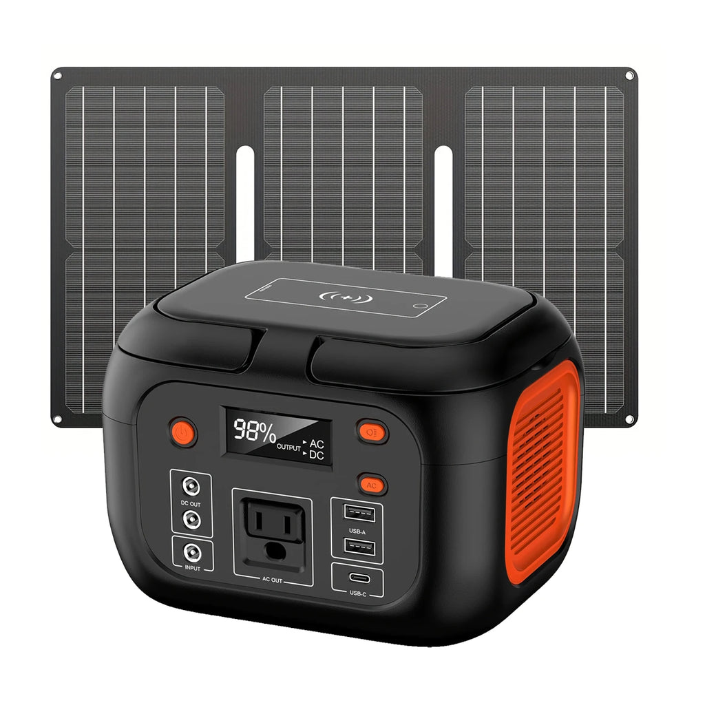 SinKeu 150W Portable Power Station With 30W Solar Panel