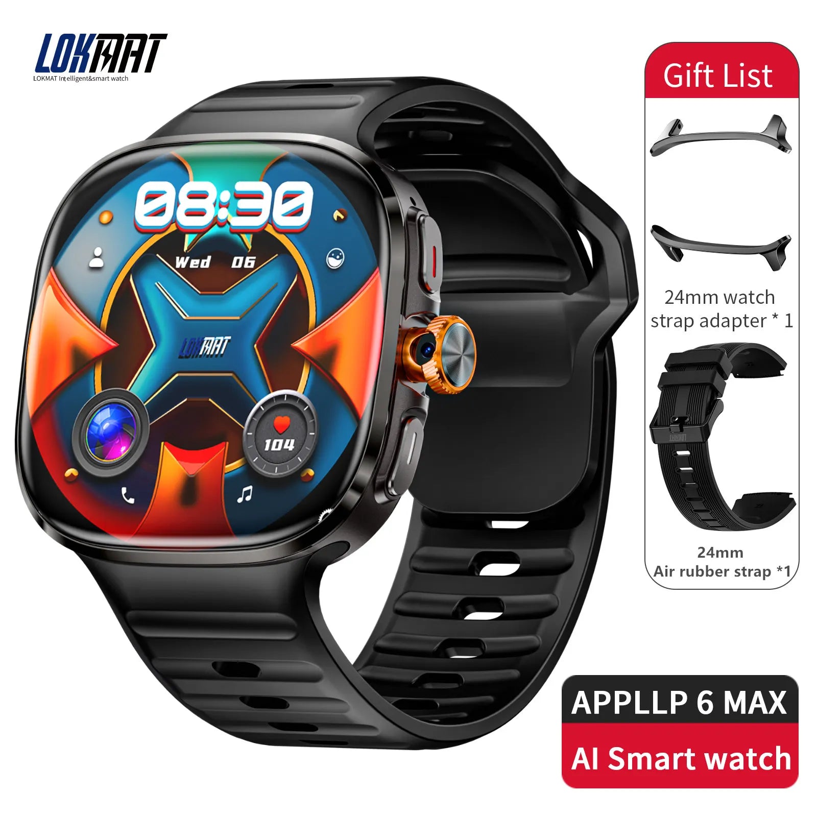 LOKMAT APPLLP 6 MAX Android Smartwatch With AI Translation