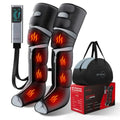 Leg Massager with Heat and Compression Foot Massager for Circulation and Pain Relief 3 Timers 12 Intensity 6 Modes 3 Heating wi
