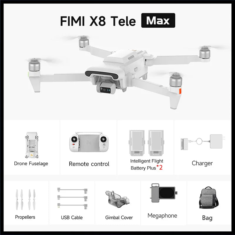 FIMI X8 TeleMax Drone 4K HDR Camera with GPS ProLine
