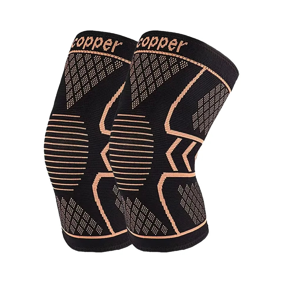 Copper Knee Support Pad Braces Compression Knee Sleeve Arthritis Joint Pain Relief Sports Fitness Workout Running Unisex