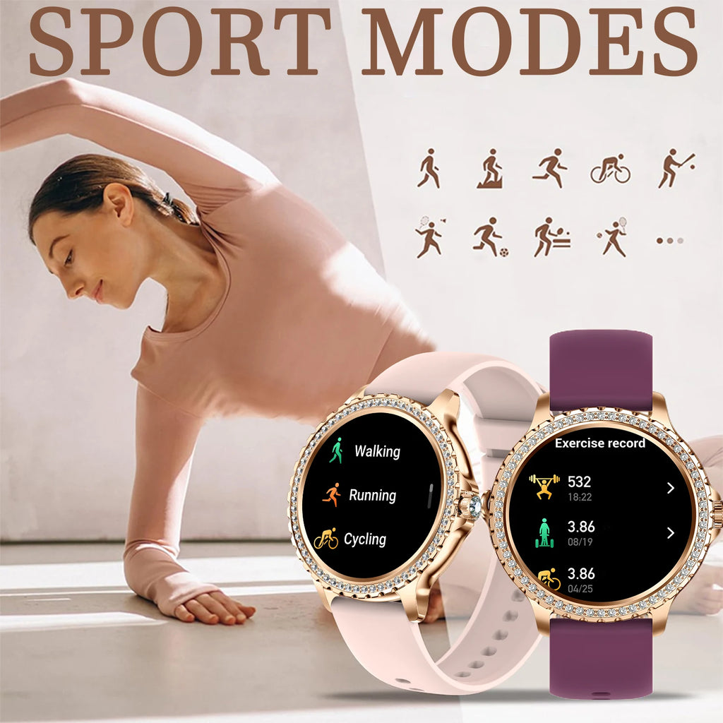 INNOFOVO Smartwatch for Women Touchscreen Fitness Tracker with Calls