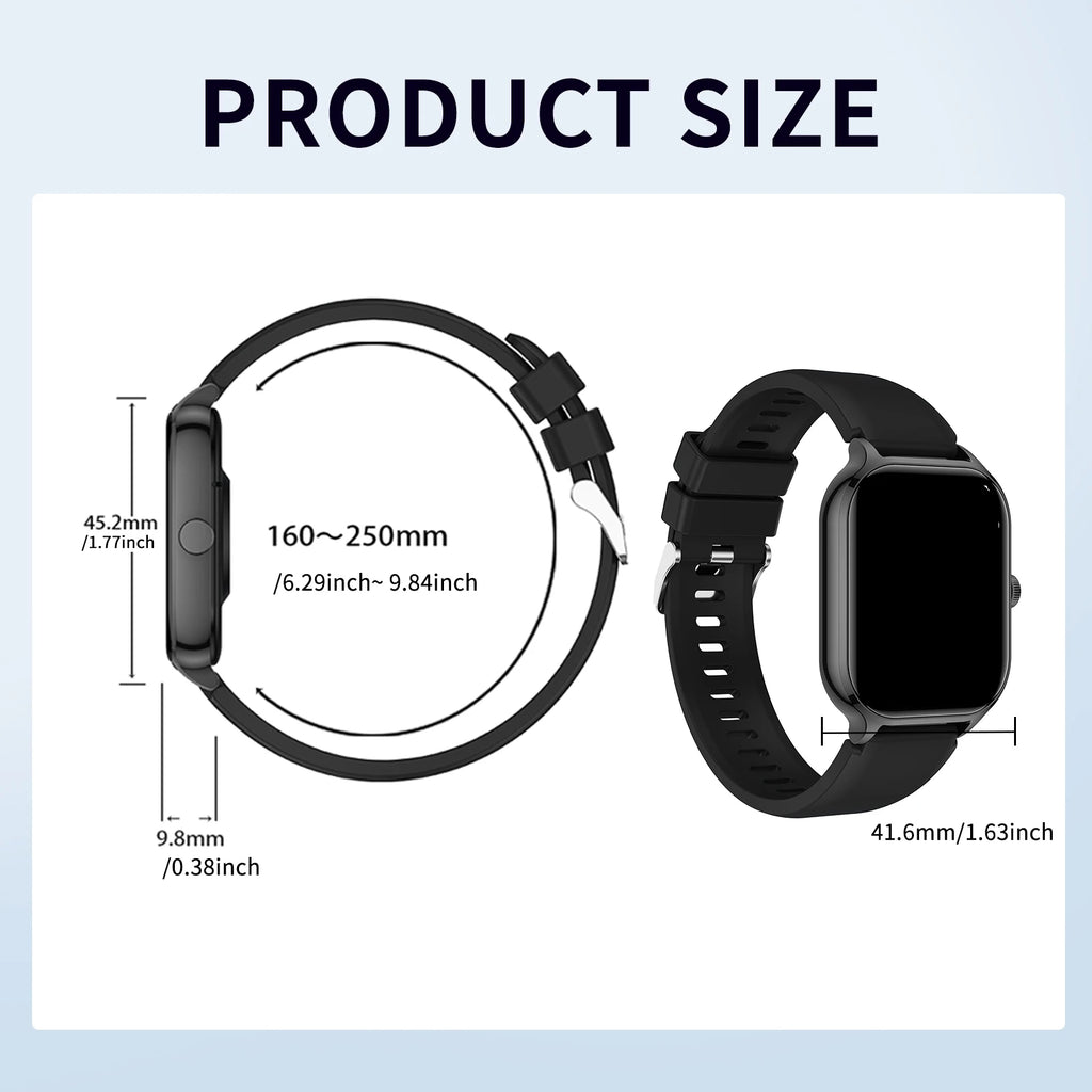 Odelettevcy Smartwatch With Wireless Calling Dial Fitness Tracking iPhone Android
