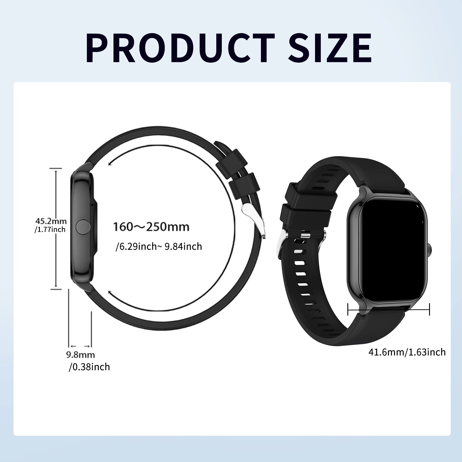 Odelettevcy Smartwatch With Wireless Calling Dial Fitness Tracking iPhone Android