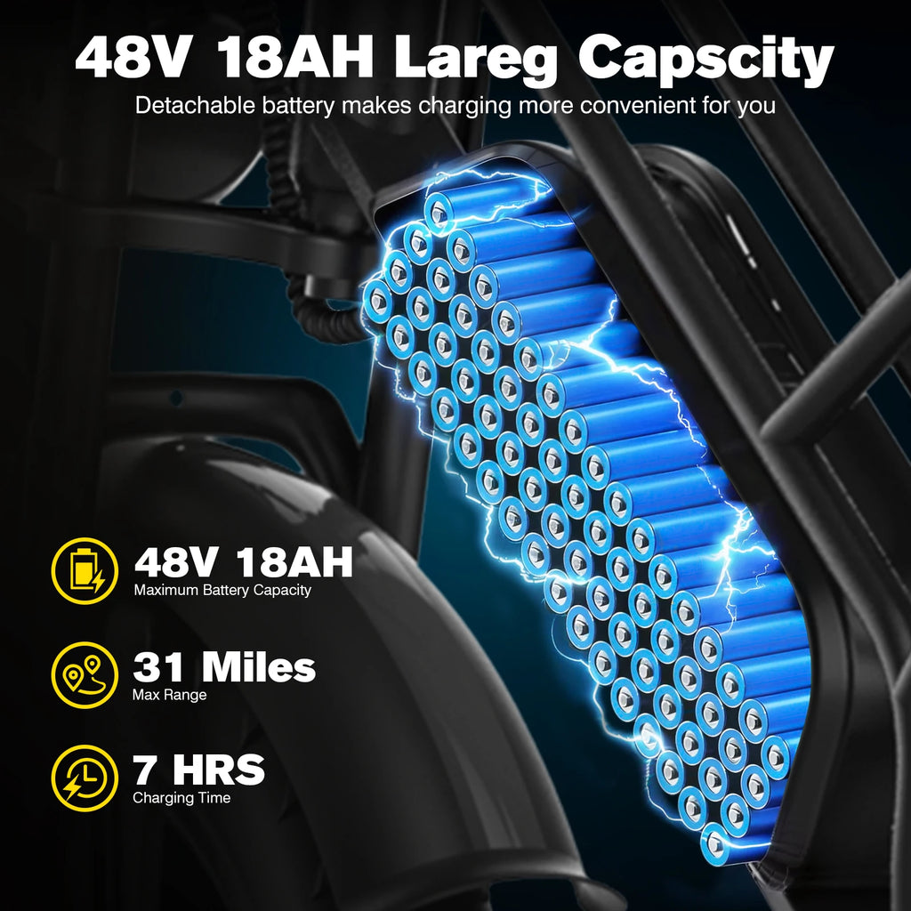 1500W G50 Electric Bike With Long Lasting 48V Battery