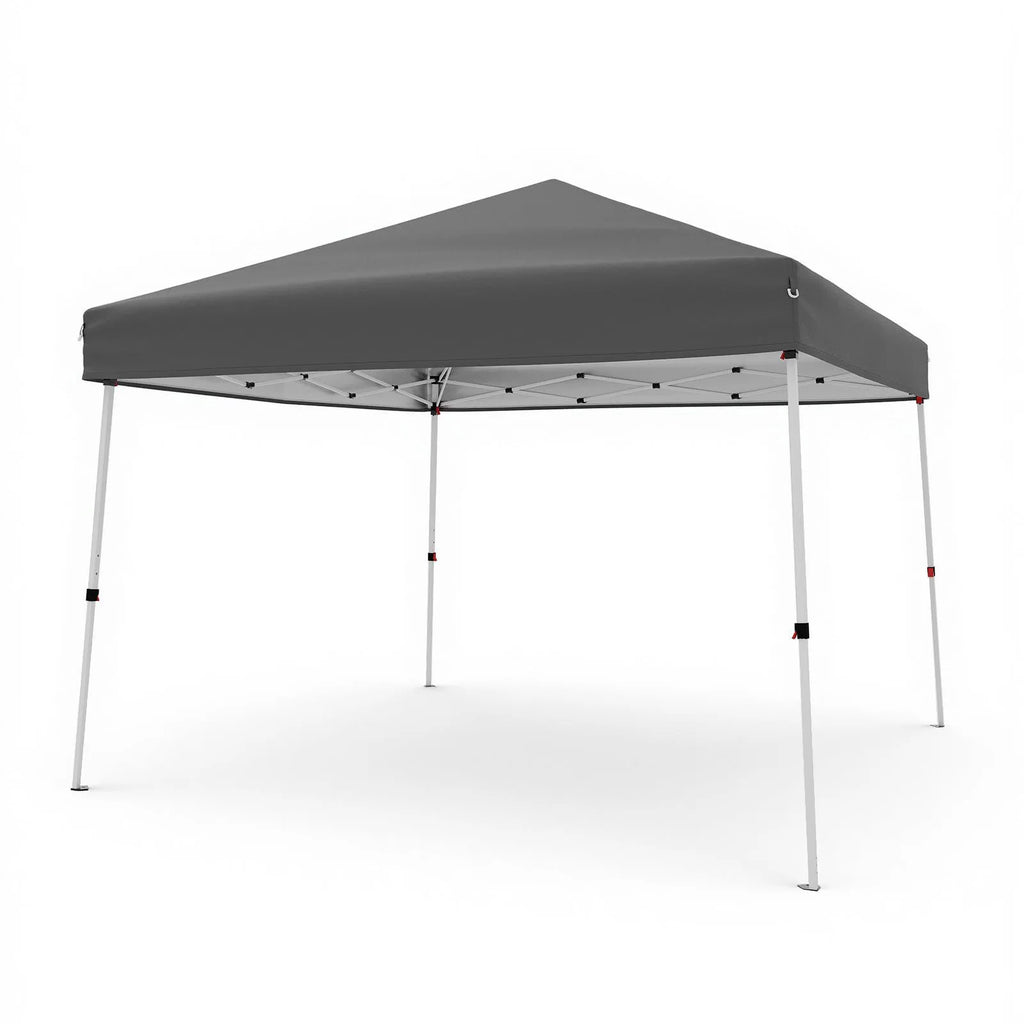 Folding Slanted Canopy Tent 210D Oxford Cloth Cover Iron Tube Portable Patio Umbrella for Trade Shows Event Outdoor Beach Garden