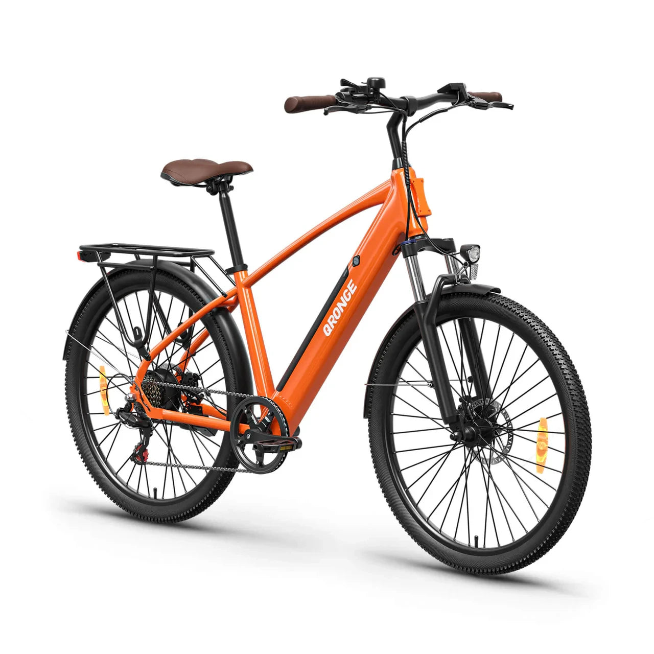 QRONGE 1000W Peak Electric Bike, 70 Mile Range, 7 Speed