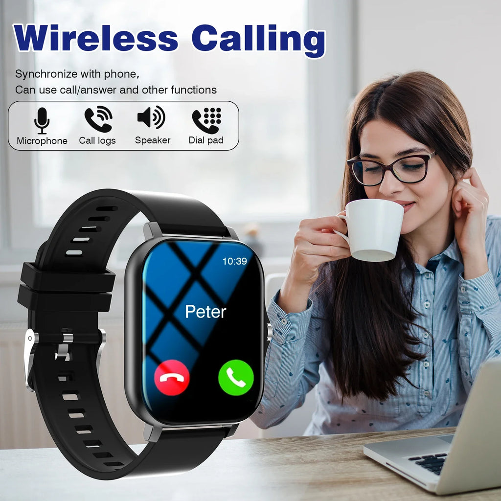 Odelettevcy Smartwatch With Wireless Calling And Message Reminders