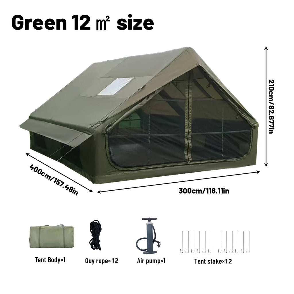 Pakicetus Inflatable Tent With Skylight Quick Setup Family Tent