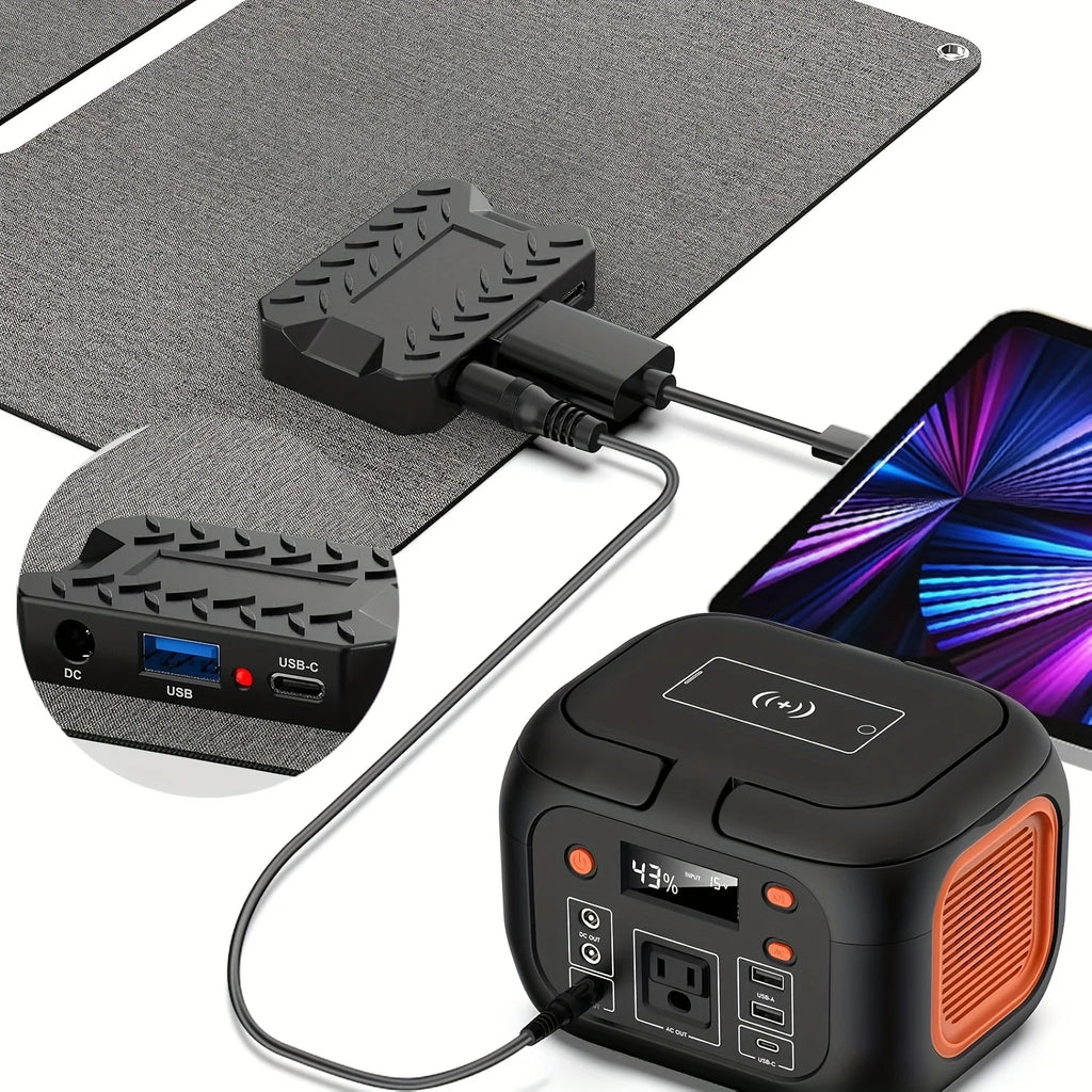 SinKeu 150W Portable Power Station With 30W Solar Panel