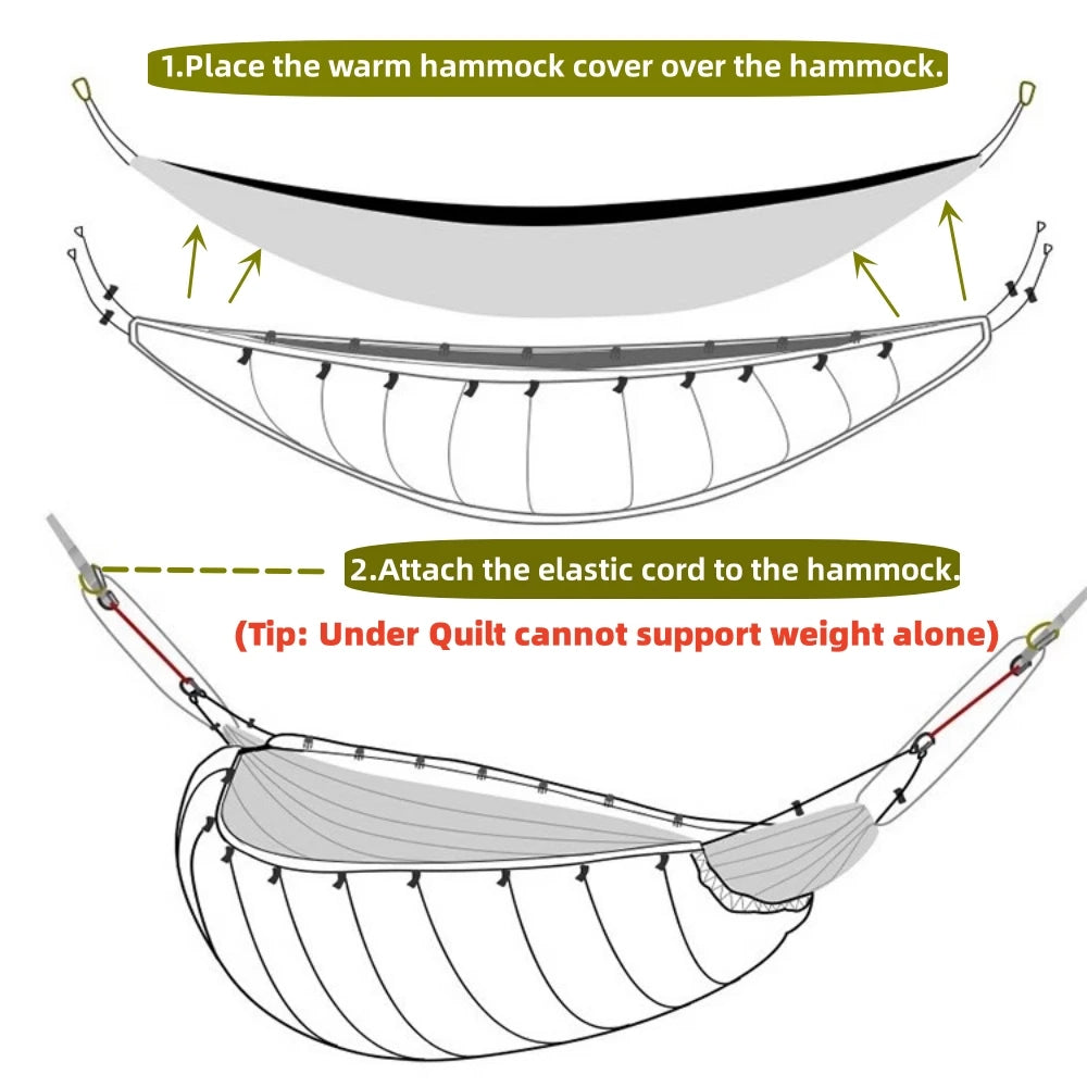 Insulated Hammock Underquilt Sleeping Bag For Four Seasons