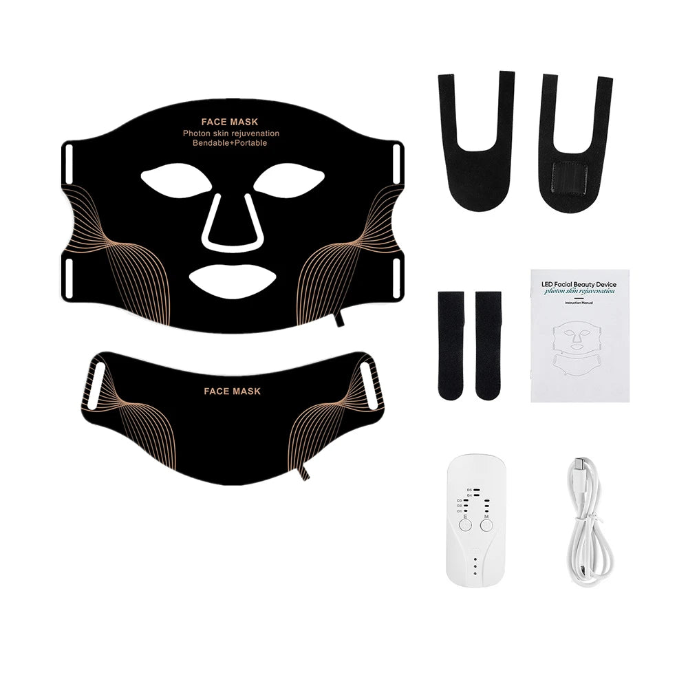 Foreverlily Silicone LED Mask With Neck Photon Therapy
