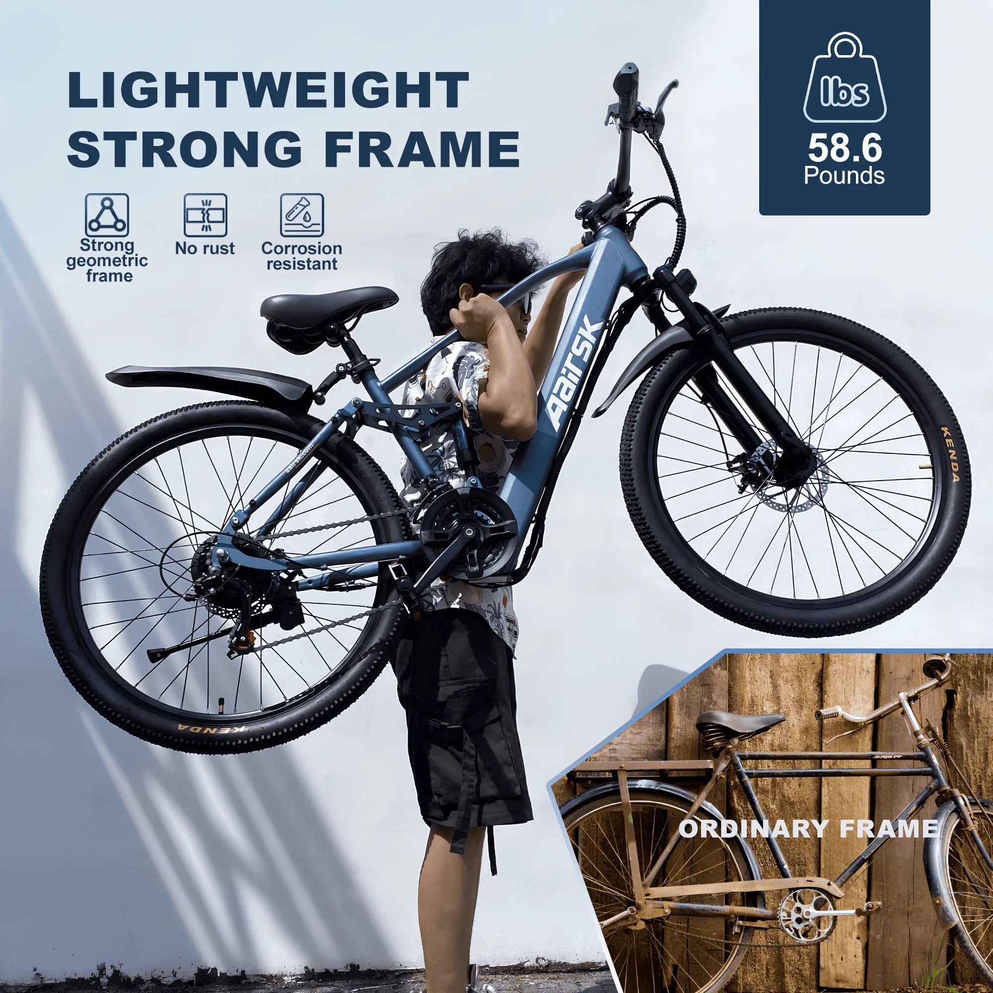 GT900 750W 36V Electric Mountain City Bike With 21 Speed