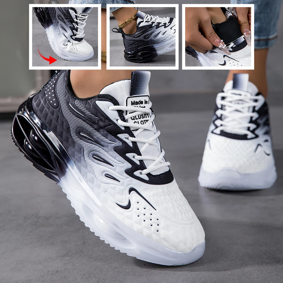 Unisex Lightweight Mesh Running Shoes With Air Cushion Comfort