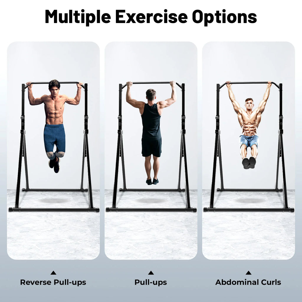Foldable Pull Up Bar Station Multifunctional Home Gym Fitness Tower