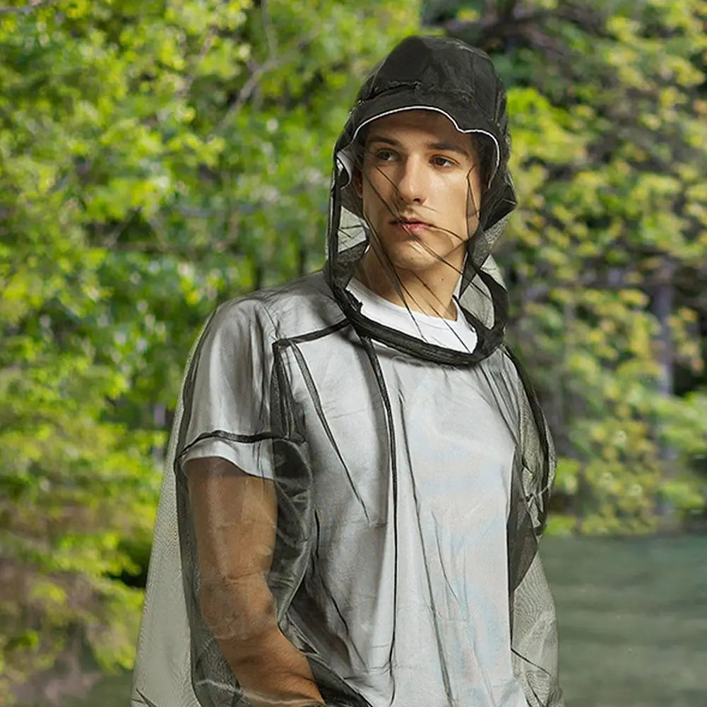 Unisex Outdoor Mosquito Repellent Suit Lightweight Mesh Hooded Suits Anti-Mosquito Bite Clothes for Fishing Camping Hiking