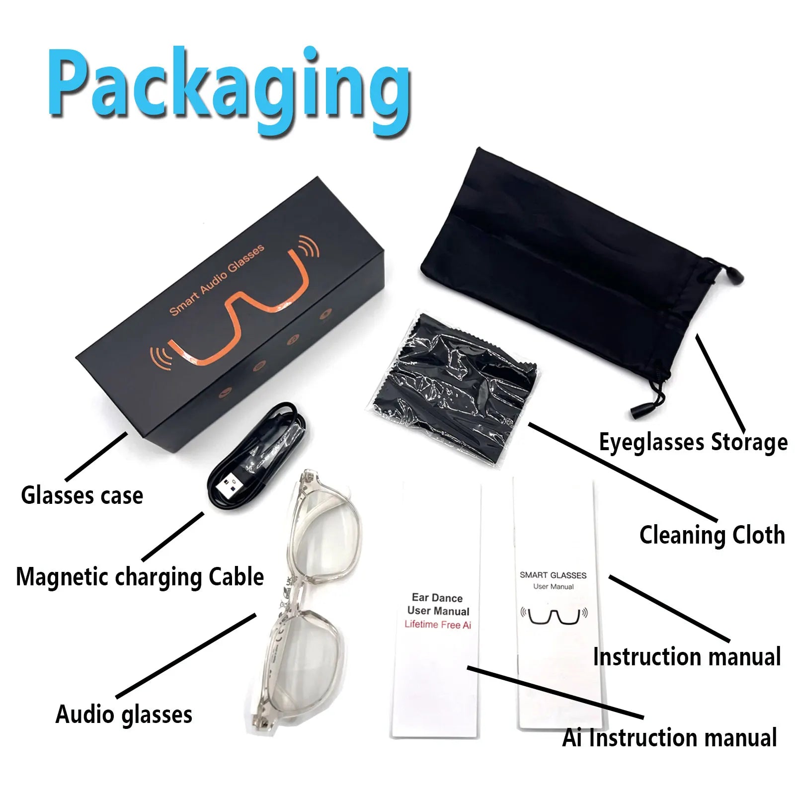 Giinova AI Translation Smart Glasses With Photochromic Lenses