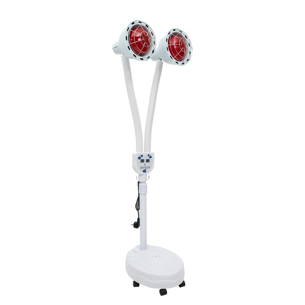 275W Two-Headed Infrared Heat Lamp With Adjustable Timer Rotatable