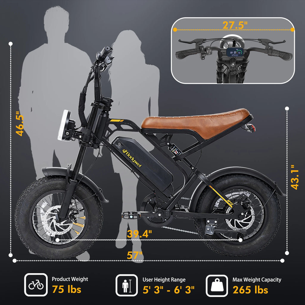 Bodywel M16 Offroad Electric Bike 1500W Fat Tire All Terrain