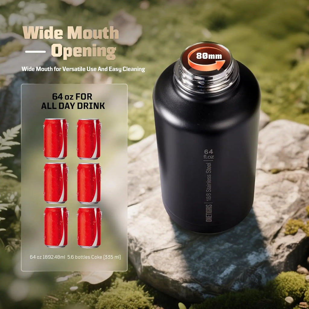 Insulated Stainless Steel Water Bottle With Straw And Lids
