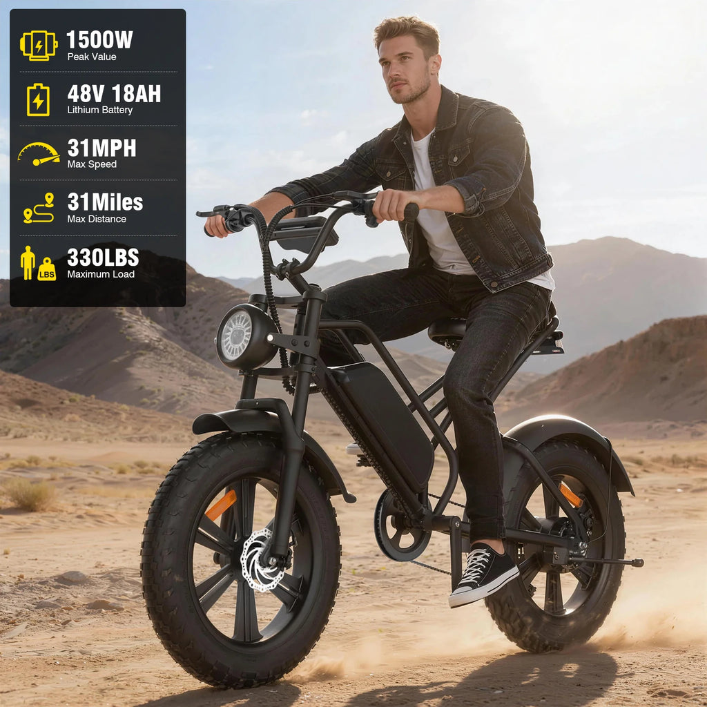 1500W G50 Electric Bike With Long Lasting 48V Battery