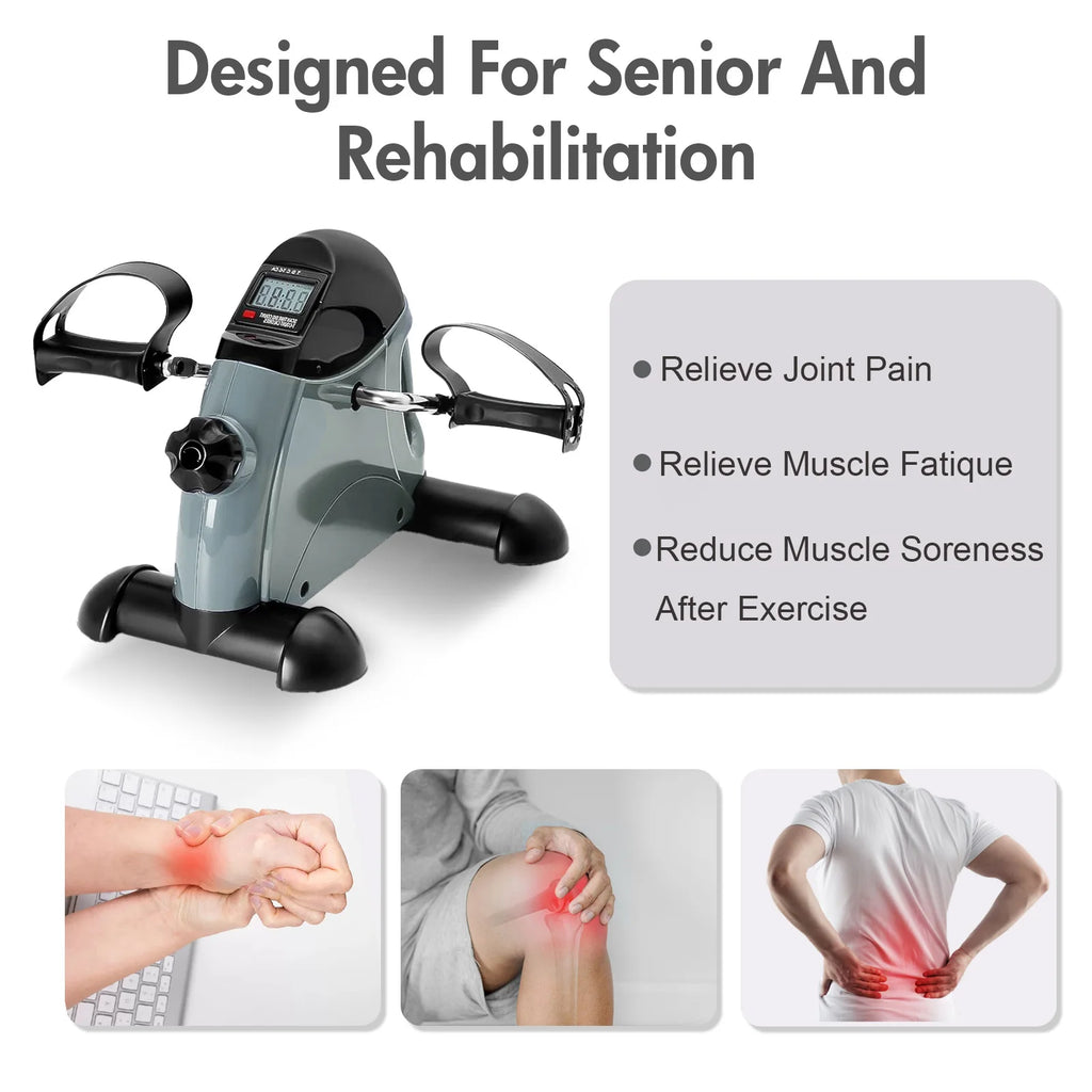 Mini Under Desk Pedal Exerciser Multi-Function LCD Display
