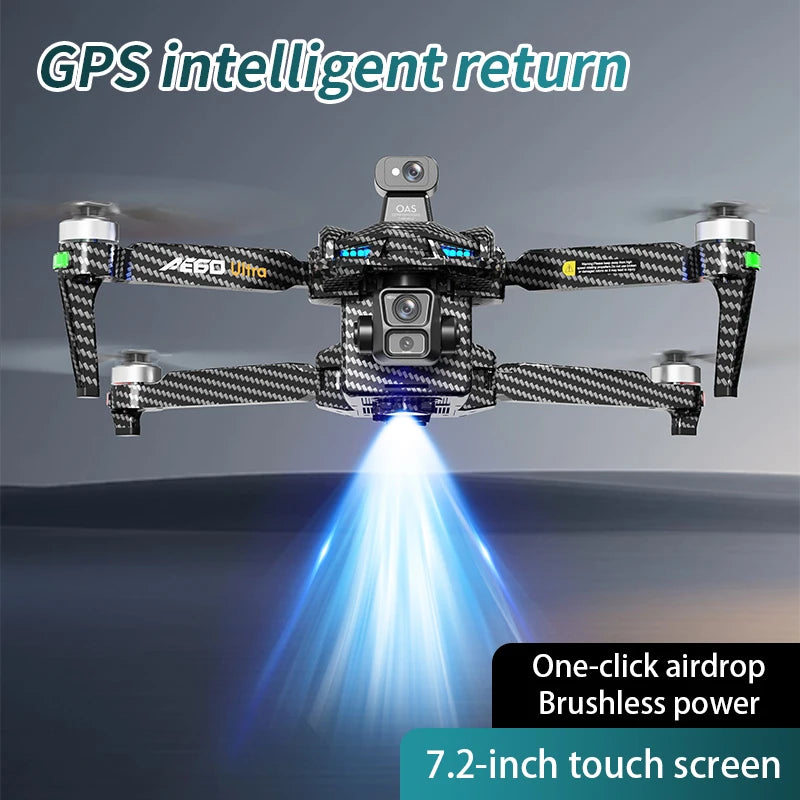 ISHOWTIENDA 4K Drone with Three-Axis Gimbal and Dual HD Cameras