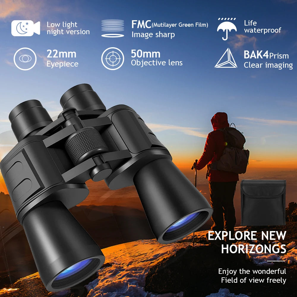 Professional HD Binoculars With Day Night Vision And BAK4 Prism