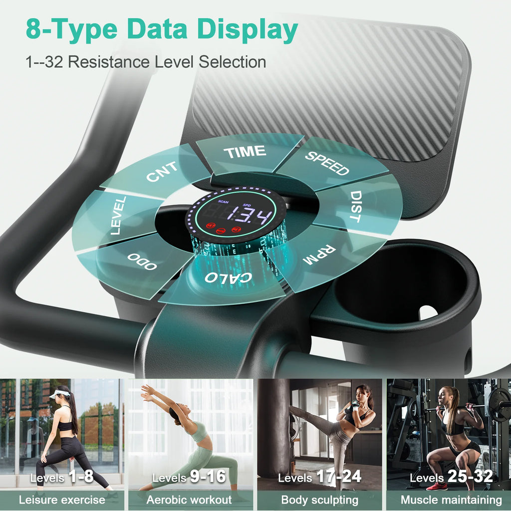 Superun 32-Level Magnetic Resistance Exercise Bike