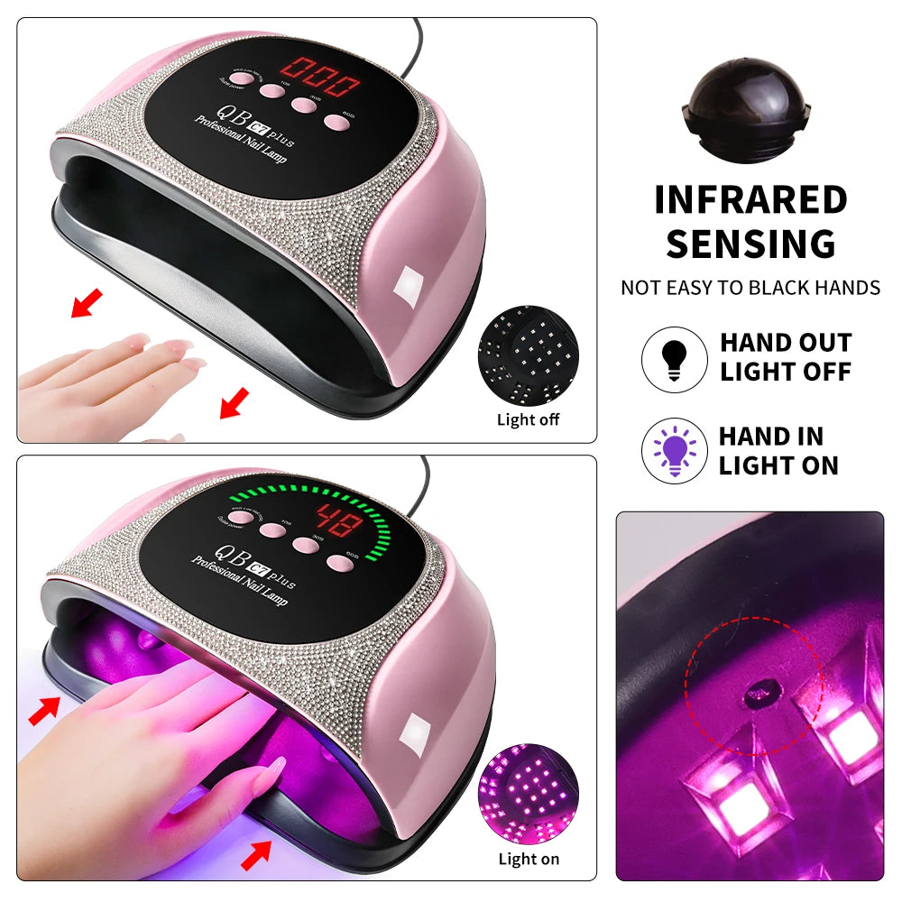 Professional UV LED Nail Lamp With 57 LEDs LCD Display
