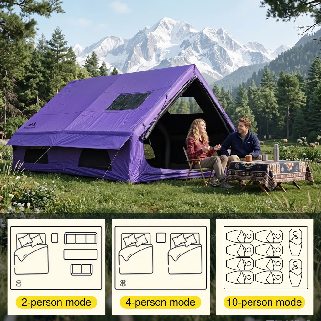 SENLEETO Quick Setup Inflatable Tent Waterproof Family Camping